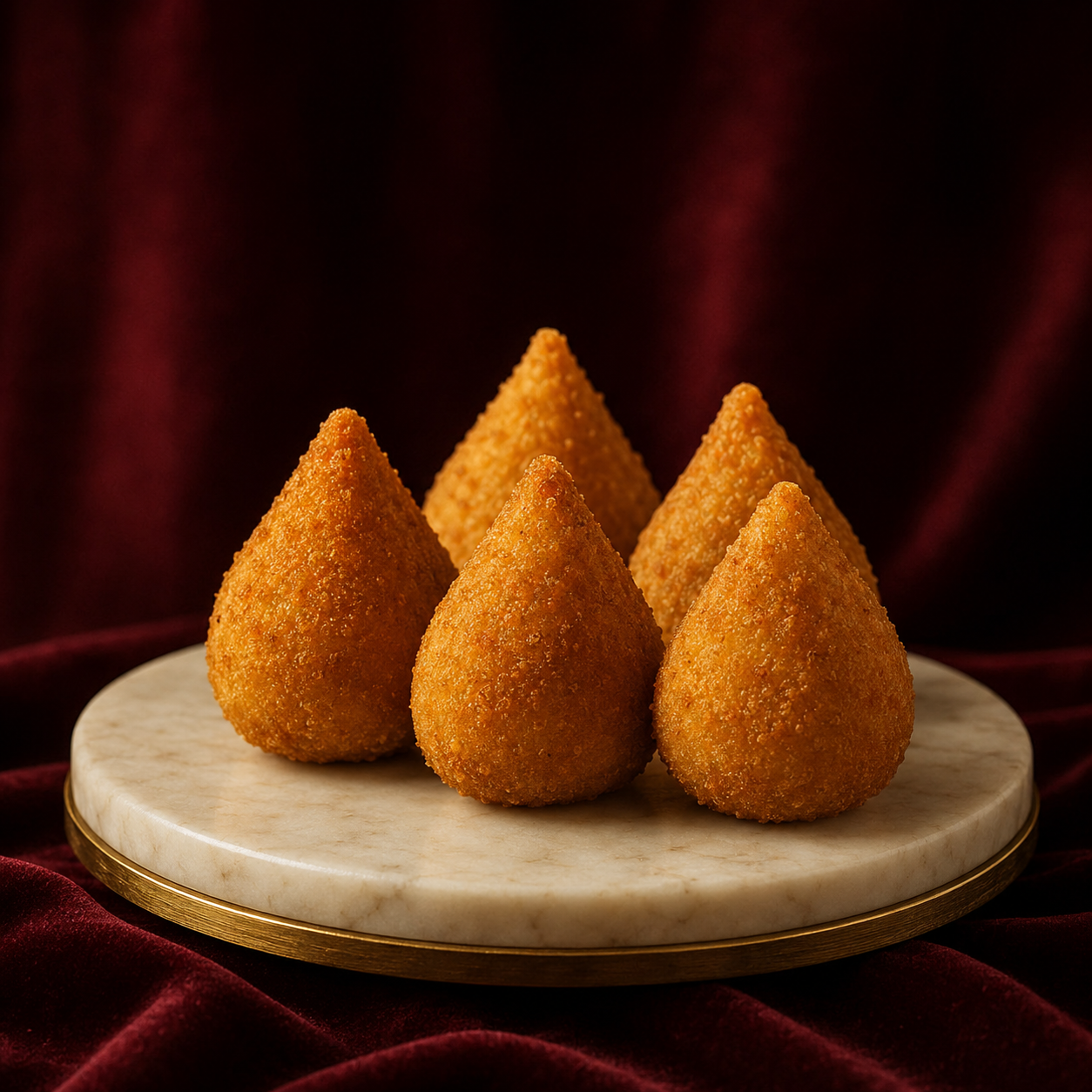 Mini coxinhas ZEFA em composição de luxo